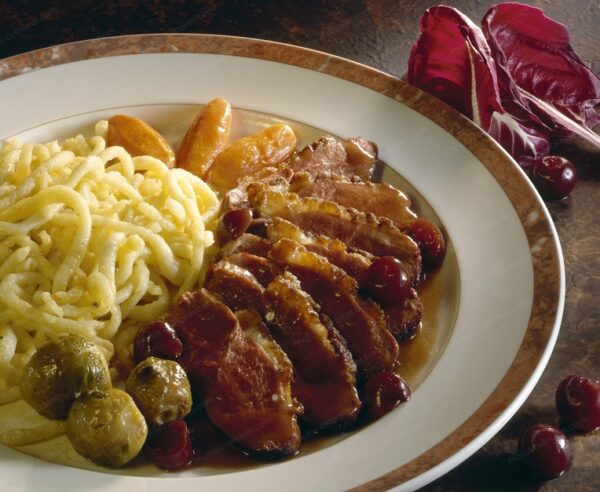 Magret de canard aux spätzlis
